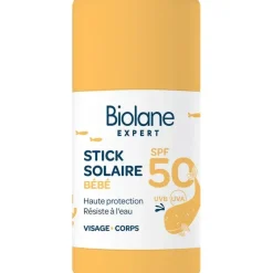 Stick solaire bébé SPF50 Biolane - stick de 20ml