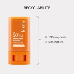 Stick solaire invisible SPF 50+ Krème – stick de 20 g