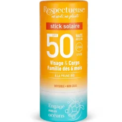 Stick solaire SPF50 Respectueuse - stick de 18g