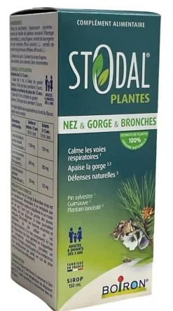 Stodal plantes sirop nez gorge bronches Boiron - flacon de 150ml