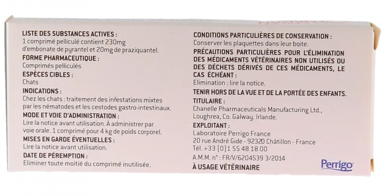 Strantel chats comprimé Clément Thékan