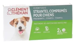Strantel vermifuges comprimés pour chiens arôme porc Clément Thékan