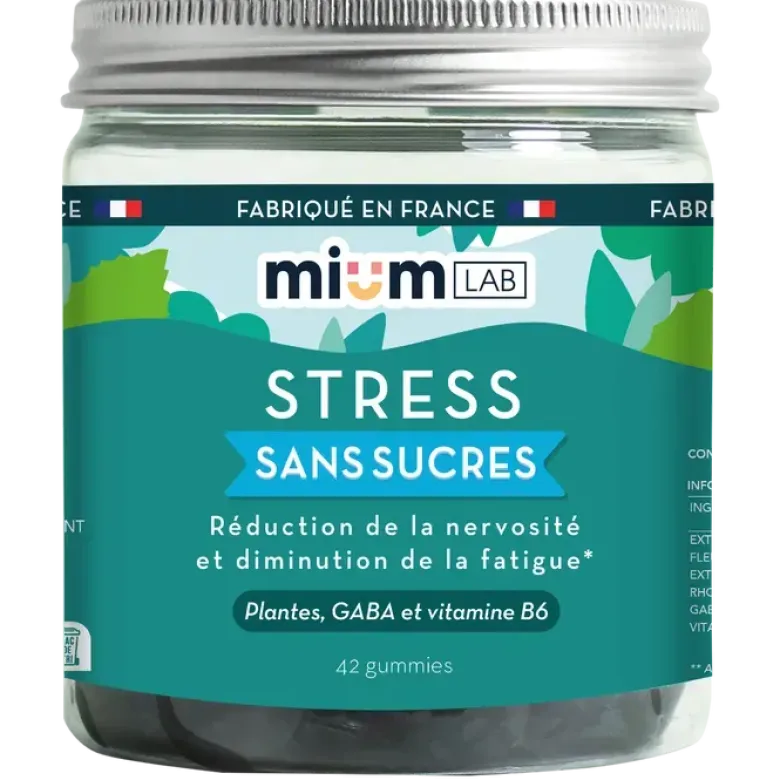 Stress gummies sans sucres Mium Lab - pot de 42 gummies