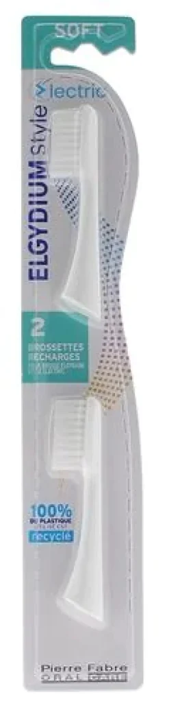 Style Electric Brossettes recharges souple Elgydium - lot de 2 brossettes