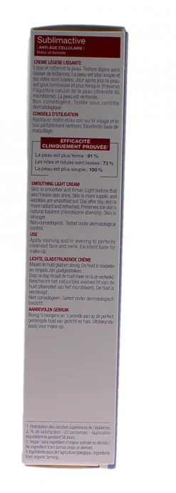 Sublimactive Crème légère lissante bio Eau Thermale Jonzac - tube pompe 40 ml