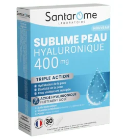 Sublime peau hyaluronique 400mg Santarôme - boite de 30 gélules