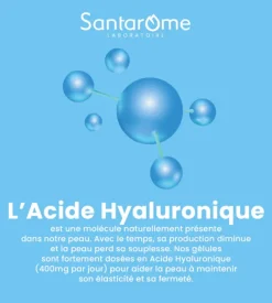 Sublime peau hyaluronique 400mg Santarôme - boite de 30 gélules