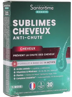 Sublimes cheveux anti-chute Santarome - boîte de 30 comprimés