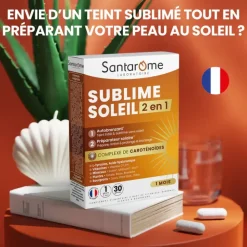Sublime Soleil 2 en 1 autobronzant et préparateur solaire Santarome - boite de 30 gélules