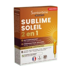 Sublime soleil 2en1 goût passion mangue Santarome - boite de 20 ampoules