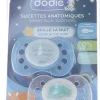 Sucette anatomique Dodie +6 mois spéciale nuit – lot de 2