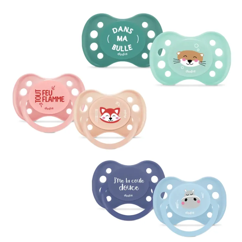 Sucette anatomique 0-6 mois Dodie - lot de 2 sucettes