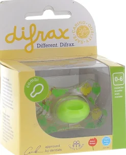 Sucette combi avec anneau 0-6 mois Difrax - 1 sucette