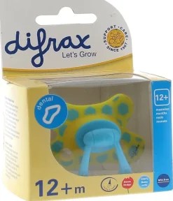 Sucette dentaire avec anneau 12+ mois Difrax - 1 tétine