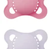 Sucette original silicone 2-6 mois Mam - boite de 2 sucettes - rose