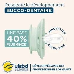 Sucettes anatomiques 0-6 mois animaux Biolane - lot de 2 sucettes