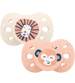 Sucettes anatomiques 6-18 mois animaux Biolane - lot de 2 sucettes