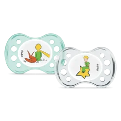 Sucettes anatomiques 0-6 mois édition limitée Le Petit Prince Dodie - lot de 2 sucettes