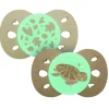 Sucettes anatomiques nuit 0-6 mois animaux Biolane - lot de 2 sucettes