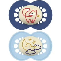 Sucettes anatomiques nuit Original nuit 6 mois et + Mam - lot de 2 sucettes