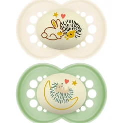 Sucettes anatomiques nuit Original nuit 6 mois et + Mam - lot de 2 sucettes
