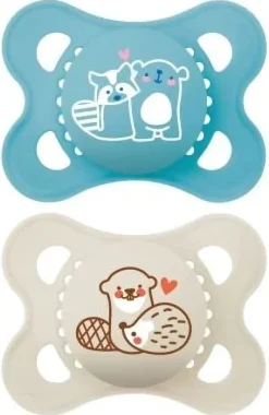 Sucette silicone Nature 2-6 mois MAM - boîte de 2 sucettes