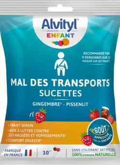 Sucettes mal des transports Alvityl - sachet de 10 sucettes
