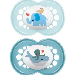 Sucettes Original anatomiques silicone 6mois+ MAM - lot de 2 sucettes