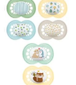 Sucettes Original anatomiques silicone 6mois+ MAM - lot de 2 sucettes