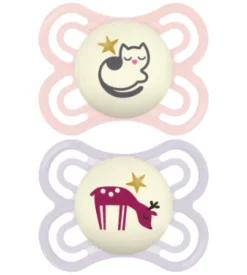 Sucettes Perfect nuit 2-6 mois Mam - boite de 2 sucettes