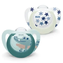 Sucette Starlight day & night 6-18mois NUK - lot de 2 sucettes