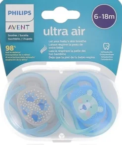 Sucettes ultra air 6-18 mois Philips Avent - lot de 2 sucettes