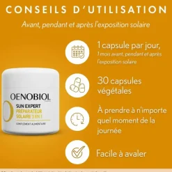 Sun Expert Préparateur solaire 3 en 1 Oenobiol - lot de 2 boîtes de 30 capsules