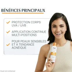 Sun oil control brume transparente SPF50 Eucerin - aérosol de 200 ml