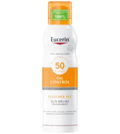 Sun oil control brume transparente SPF50 Eucerin - aérosol de 200 ml