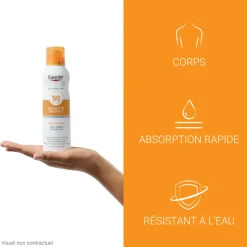 Sun oil control brume transparente SPF50 Eucerin - aérosol de 200 ml