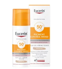 Sun Pigment Control Gel-crème teinté médium SPF 50+ Eucerin - flacon-pompe de 50ml