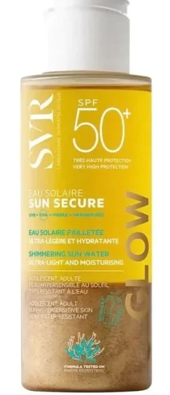 Sun Secure Glow eau solaire pailletée SPF50+ SVR - flacon de 100ml