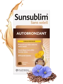 Sunsublim sans soleil autobronzant Nutreov - boite de 28 capsules