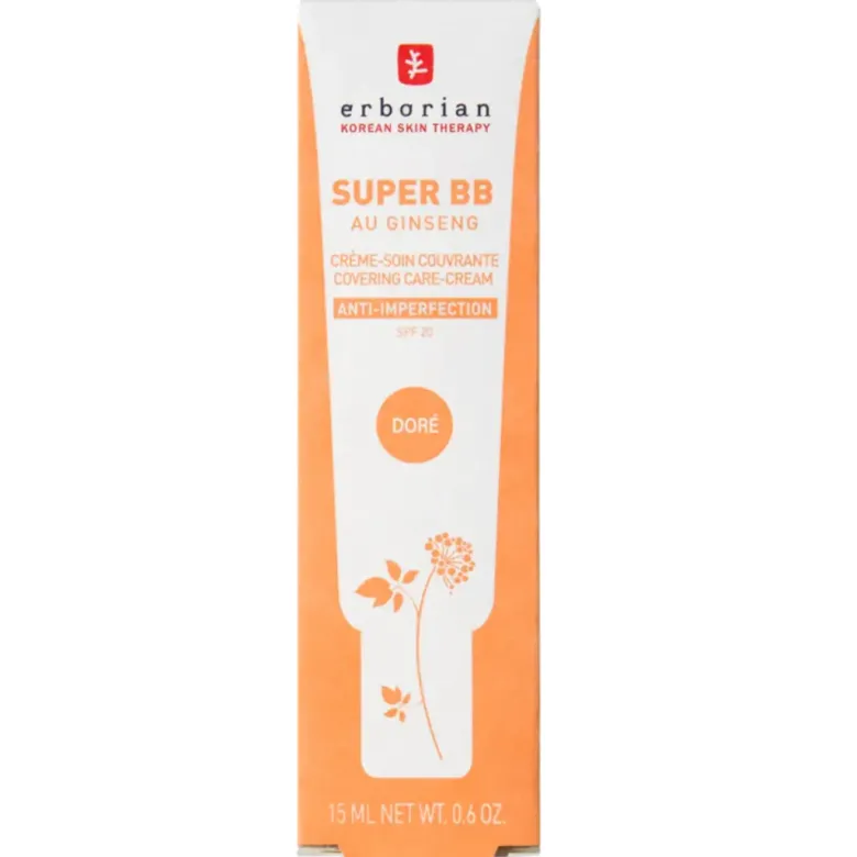 Super bb crème-soin couvrante anti-imperfections doré spf 20 Erborian