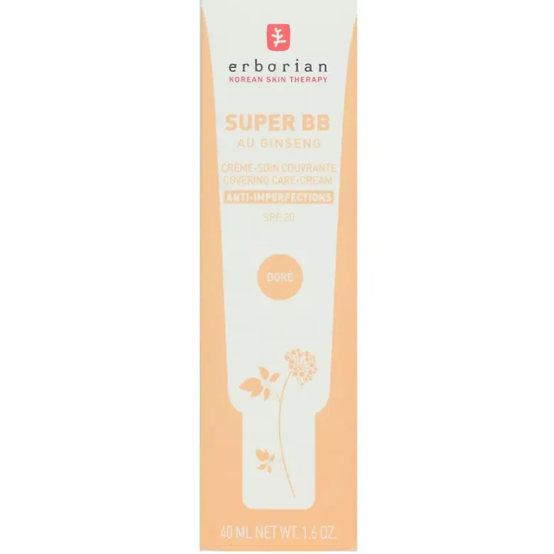 Super bb crème-soin couvrante anti-imperfections doré spf 20 Erborian