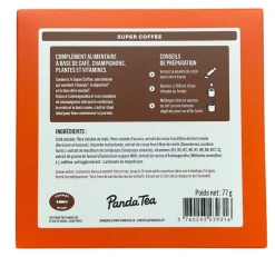 Super coffee café + champignons adaptogènes Panda Tea - boite de 14 sticks