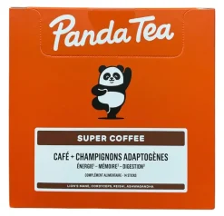 Super coffee café + champignons adaptogènes Panda Tea - boite de 14 sticks