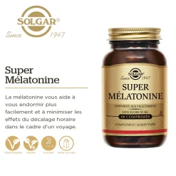 Super mélatonine Solgar – 60 comprimés