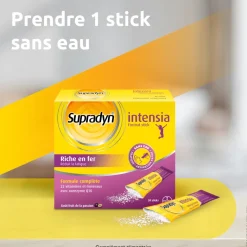 Supradyn Intensia Vitamines, Minéraux et Fer 20 sticks Réduit la fatigue