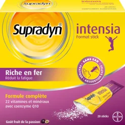 Supradyn Intensia Vitamines, Minéraux et Fer 20 sticks Réduit la fatigue