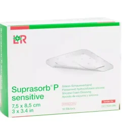 Suprasorb P Sensitive Border Lite - boite de 10 pièces de 7,5x8,5cm