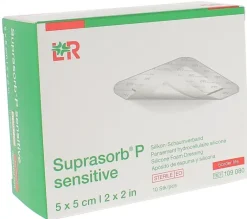 Suprasorb P Sensitive border lite Pansement hydrocellulaire siliconé Lohmann & Rauscher - 10 pansements