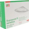 Suprasorb P sensitive border Pansement hydrocellulaire siliconé Lohmann & Rauscher - 10 unités de 7,5cm x 8,5cm