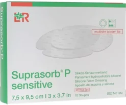 Suprasorb P Sensitive Multisite border lite 7,5 x 9,5 cm Lohmann & Rauscher - boîte de 10 unités
